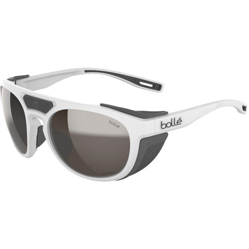 Bolle Adventurer Sunglasses, White Matte/Solace4 Brown Gun